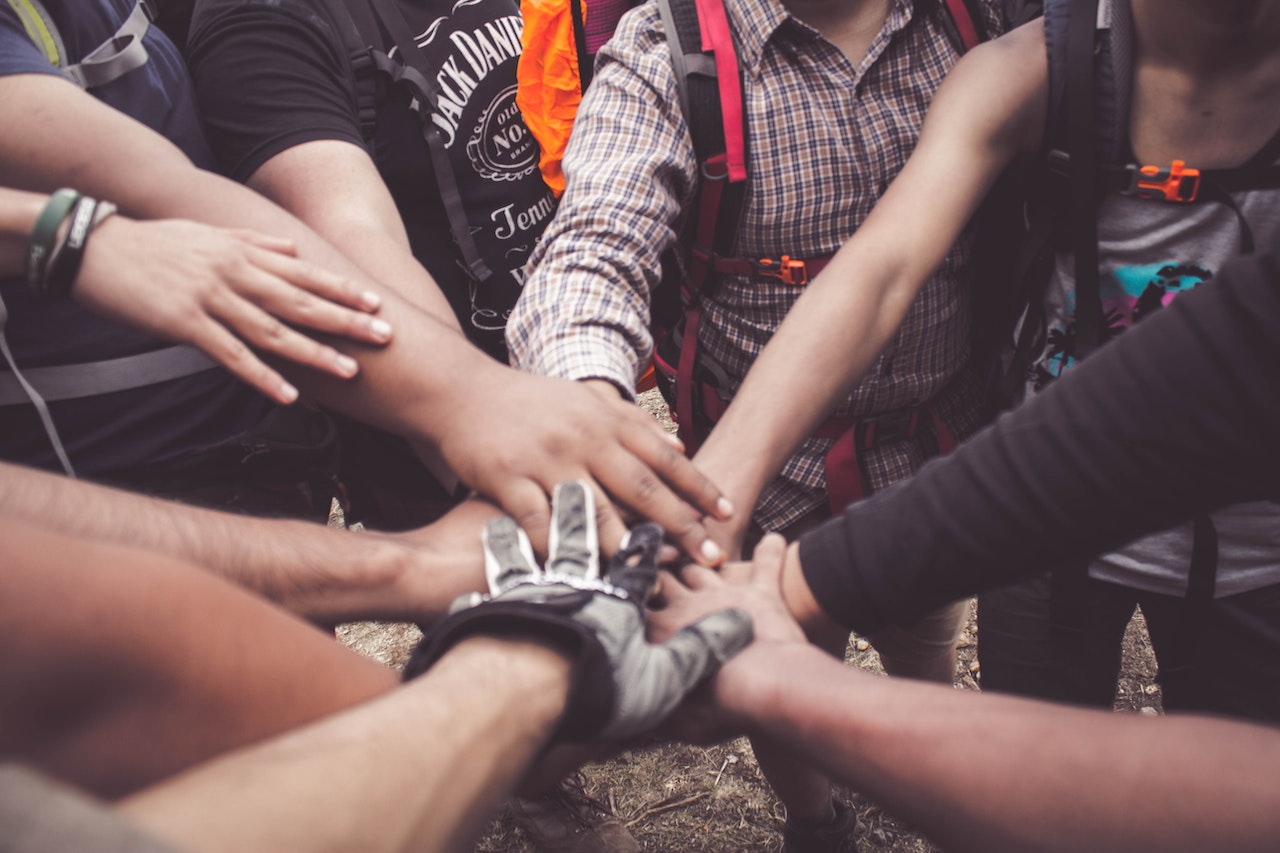 People holding hands